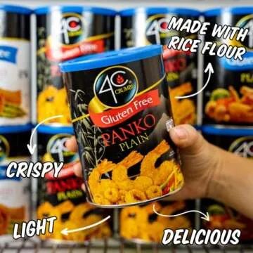 4C Premium Gluten Free Bread Crumbs, Panko Plain 6 Pack, Gluten-Free Flavorful Crispy Crunchy, Value Pack