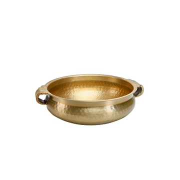 Serene Spaces Gold Handi Bowl - Elegant Centerpiece Decor