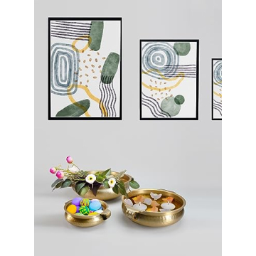 Serene Spaces Gold Handi Bowl - Elegant Centerpiece Decor