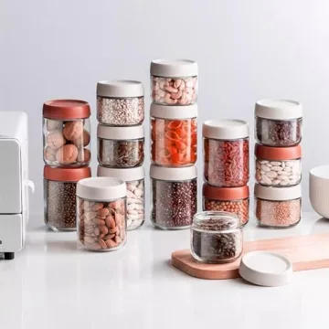 Custde Small Glass Containers for Meal Prep and Storage