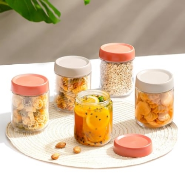 Custde Small Glass Containers for Meal Prep and Storage