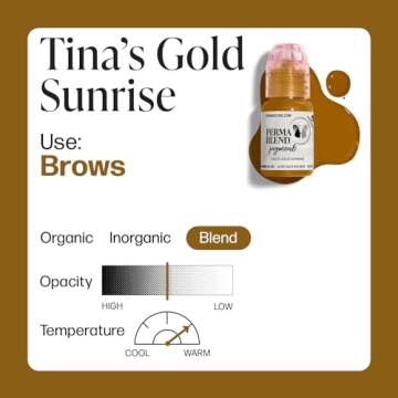 Perma Blend Tina's Gold Sunrise Microblading Ink - Vegan Brown
