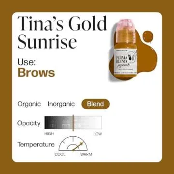 Perma Blend Tina's Gold Sunrise Microblading Ink - Vegan Brown
