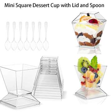 ACXFOND 100 Pack 2oz Mini Dessert Cups Perfect for Parties