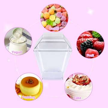 ACXFOND 100 Pack 2oz Mini Dessert Cups Perfect for Parties