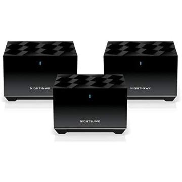 NETGEAR Nighthawk Tri-Band WiFi 6 Mesh System Mk83 - Renewed, High-Speed Coverage
