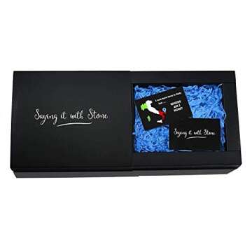 Libra Stone Tealight Candle Holder Handmade in Italy - Gift Box, Candle & Blank Message Card All Incl - Birthday September October - Air Zodiac Astrology Horoscope - Keepsake Ornament Home Decor