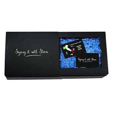 Libra Stone Tealight Candle Holder Handmade in Italy - Gift Box, Candle & Blank Message Card All Incl - Birthday September October - Air Zodiac Astrology Horoscope - Keepsake Ornament Home Decor