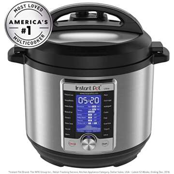 Instant Pot Ultra 80 Ultra 8 Qt 10-in-1 Multi- Use Programmable Pressure Cooker, Slow / Rice Cooker, Yogurt / Cake Maker, Egg Cooker, Sauté, and more, Stainless Steel/Black