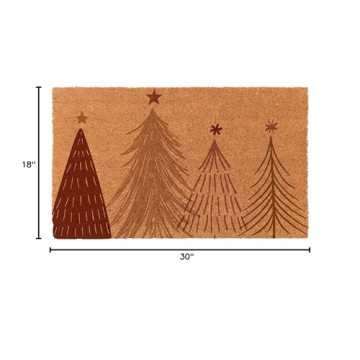 Boho Christmas Doormat - Made in USA Coir Rug