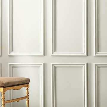 TriMold Peel and Stick Chair Rail Molding, Self-Adhesive Wall Trim for Home Decoration & Wall Protection, 9.8ft x 1.6in