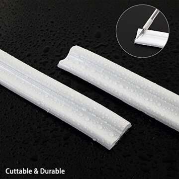 TriMold Peel and Stick Chair Rail Molding, Self-Adhesive Wall Trim for Home Decoration & Wall Protection, 9.8ft x 1.6in