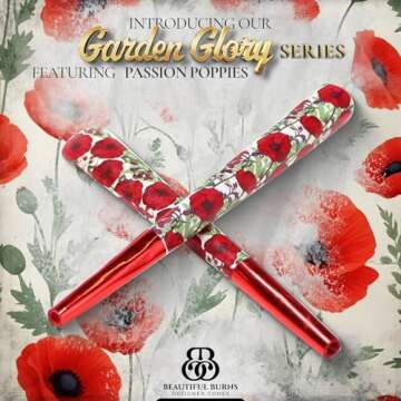 Beautiful Burns, Passion Poppies Pre-Rolled Cones - 8 Pack of Pre Roll Cone Shells