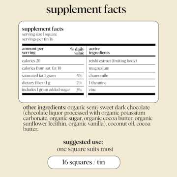 Alice Mushrooms Nightcap | Mushroom Chocolates | Supports Deep Sleep, Calm Mind, and Stress Relief - Reishi & L-Theanine | Regulates Sleep Cycles & Reduces Tension - Magnesium, Zinc