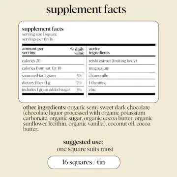 Alice Mushrooms Nightcap | Mushroom Chocolates | Supports Deep Sleep, Calm Mind, and Stress Relief - Reishi & L-Theanine | Regulates Sleep Cycles & Reduces Tension - Magnesium, Zinc