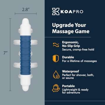 KOAPRO Fascia Massage Tool Blaster for Cellulite, Muscle Knots, Trigger Points - All-in-One Full Body Myofascial Release Tool, Facia Blaster, Targeted Tension Relief, Effective Back and Neck Massager