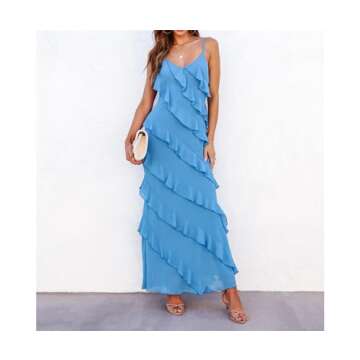 Women Summer Elegant Sling Midi Ruched Bodycon Dress Solid Color Backless Slim Party Cocktail Dresse...