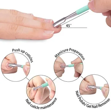 Ejiubas Cuticle Trimmer and Pusher Set for Nail Care