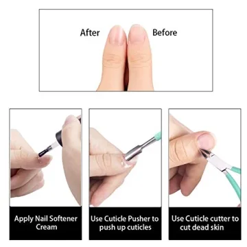 Ejiubas Cuticle Trimmer and Pusher Set for Nail Care