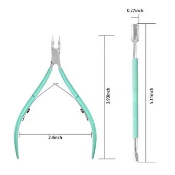 Ejiubas Cuticle Trimmer and Pusher Set for Nail Care