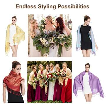 Stylish Silver Fever Women's Pashmina Evening Scarf