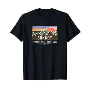 Sukkot Worship More Worry Less T-Shirt for Believers