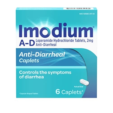 Imodium A-D Caplets - Loperamide Hydrochloride Anti-Diarrheal Medicine for Quick Digestive Relief