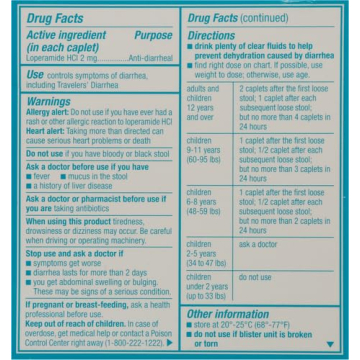 Fast Relief Imodium A-D Caplets for Diarrhea Relief