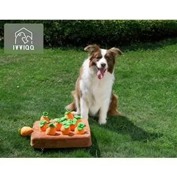 IVVIQQ Interactive Dog Toys: Plush Carrot Snuffle Mat