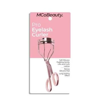 MCoBeauty Pro Eyelash Curler, Wide-Eyed, Long-Lasting Effect, Molded to Fit