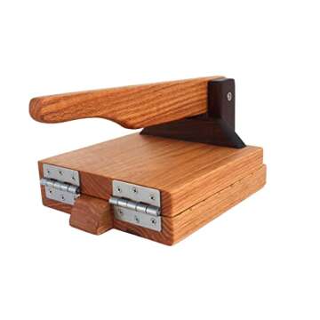 8 Inch Red Oak Wooden Tortilla Press for Authentic Cooking