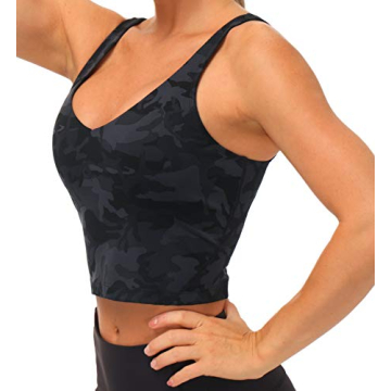 The Gym People Women's Camo Longline Sports Bra for Yoga