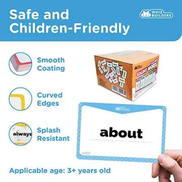 Sight Words Flash Cards 520 Word Set : Educational ABC Alphabet Letter Flashcards Homeschool Kindergarten Learning, Read Site Language Toddlers Preschool Kids Games Ages 2-4 Years 1st, 2nd, 3rd Grade