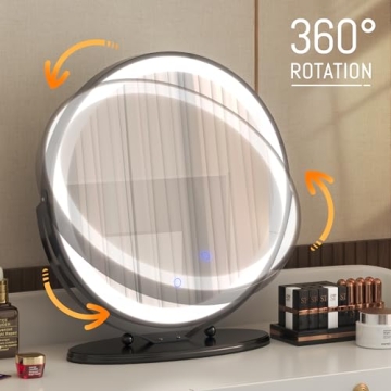 LVSOMT 20" Lighted Vanity Makeup Mirror with 3 Colors