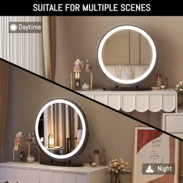 LVSOMT 20" Lighted Vanity Makeup Mirror with 3 Colors