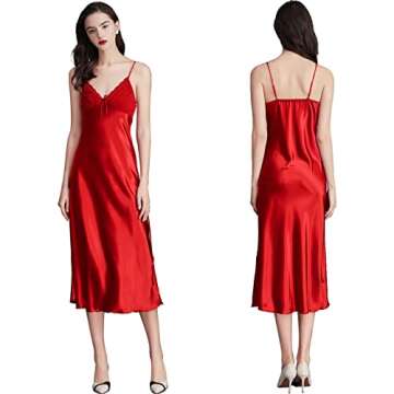 Elegant ASHER FASHION Satin Nightgown for Women