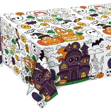 Creative OHOME Halloween Coloring Tablecloth for Parties