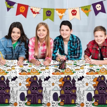 Creative OHOME Halloween Coloring Tablecloth for Parties