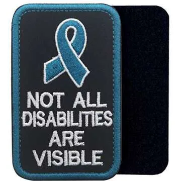 Service Dog PTSD Do Not Distract, Not All Disabilities are Visible, Stress Stress Anxiety Response Vests/Harnesses Emblem Embroidered Fastener Hook Loop Backing Patches