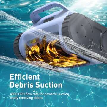 Robotic Pool Cleaner with Smart Navigation & 2150 Sq ft Coverage