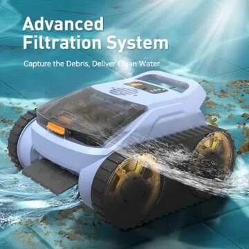 Robotic Pool Cleaner with Smart Navigation & 2150 Sq ft Coverage