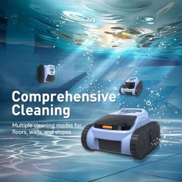 Robotic Pool Cleaner with Smart Navigation & 2150 Sq ft Coverage