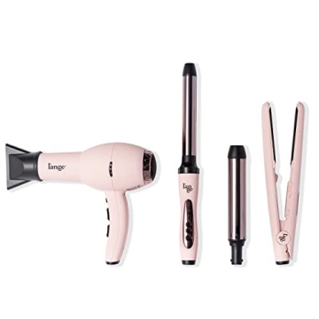 L'ANGE HAIR Bijou Luxury Styling Set - 32mm and 25mm Titanium Curling Wand - Hair Ceramic Straighten...
