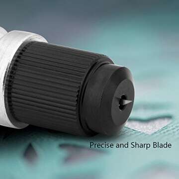 EVISWIY CB09 Blades for Silhouette Cameo 3/2/1/Portrait/Curio/with Graphtec Holder Housing 15PCS (30/45/60 Degree) Cutting Blades for Cameo Replacement Accessories Buddle