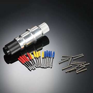 EVISWIY CB09 Blades for Silhouette Cameo 3/2/1/Portrait/Curio/with Graphtec Holder Housing 15PCS (30/45/60 Degree) Cutting Blades for Cameo Replacement Accessories Buddle