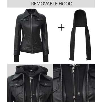 Blingsoul Real Leather Bomber Jacket For Women Stylish Comfort