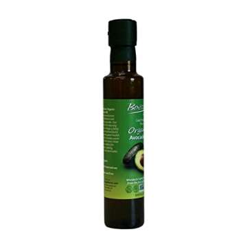 Benissimo 100% Pure Organic Avocado Oil, Cold Pressed, Allergen Free, Organic and Non-GMO Cooking Oil, 8.45 Fl Oz