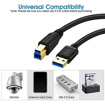 Jelly Tang USB 3.0 Male to Male Cable 6Ft - Fast Data Transfer