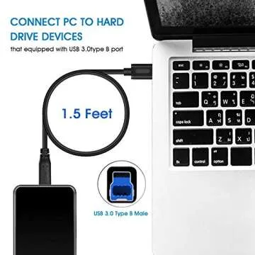 Jelly Tang USB 3.0 Male to Male Cable 6Ft - Fast Data Transfer