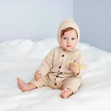 mimixiong Cotton Baby Romper with Hat for Newborns
